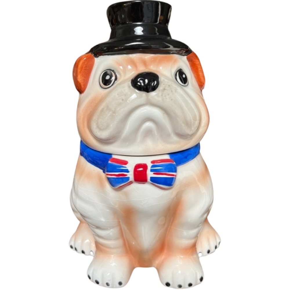 Bulldog cookie jar